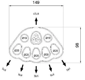 CT L637 5 DELIKLI ALUM. DAGITIM PLAKASI 40KN - 5