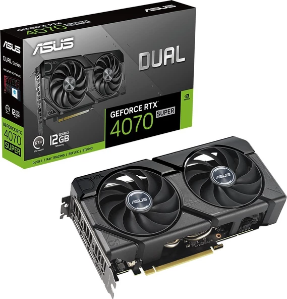 DUAL-RTX4070S-12G-EVO NVIDIA GEFORCE RTX 4070 SUPER 12GB GDDR6X 192bit 2505MHz HDMI 3xDP DLSS3