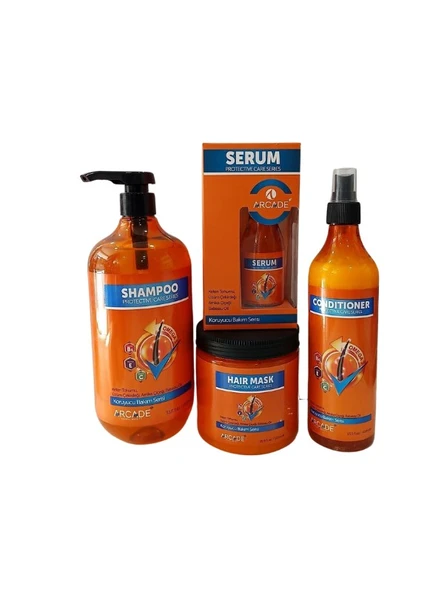 Arcade Saç Bakım Şampuanı Koruyyucu Bakım Serisi 1000ML 4Lü Saç Bakım seti - Resim 2