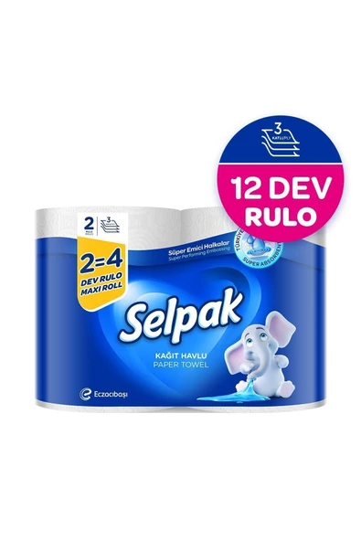 Selpak® Dev Rulo Kağıt Havlu 12'li