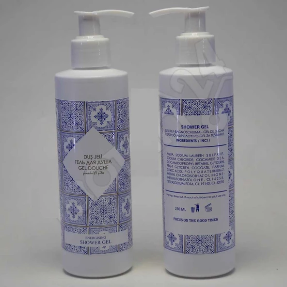 Dekoratif Boş Pompalı Doldurulabilir Plastik Pet Boş Şişe Duş Şişesi 250 ml - 2