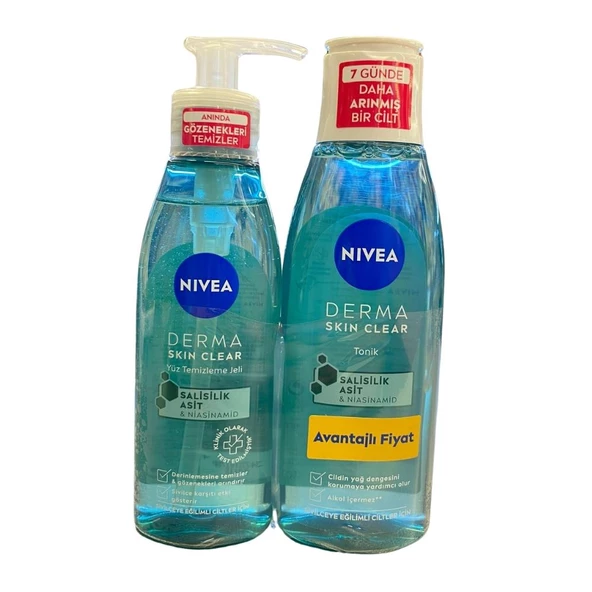 Nivea Derma Act 150 Ml & Nfdrm Salistik Asit  200 Ml