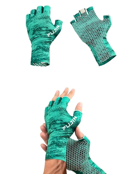 Fujin Pro Angler Summer Gloves Green M/L