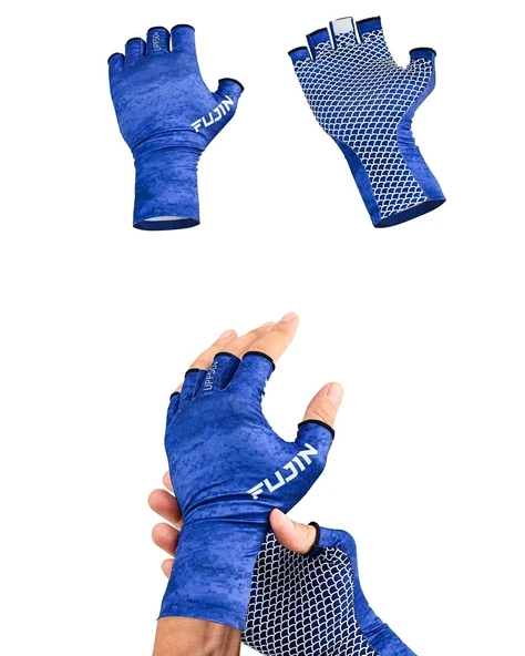 Fujin Pro Angler Summer Gloves Blue M/L