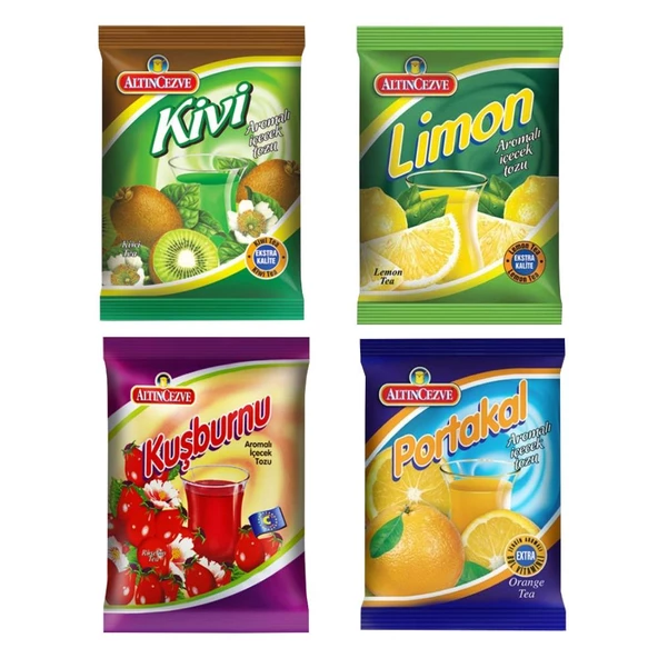 Altıncezve 4lü Paket Kivi Limon Kuşburnu Portakal 250 Gr İçecek Tozu