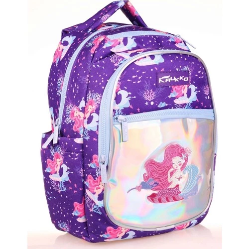 Kaukko Kids Aynalı Nakışlı Denizkızı Mavi Kız Çocuk Okul Sırt Çantası ürün görseli