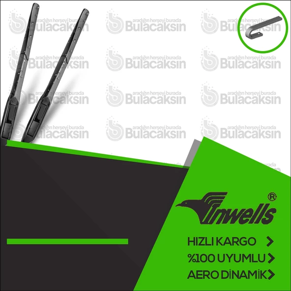 İnwells Hibrit Silecek Takımı Nissan Note 2006-2014 ile uyumlu