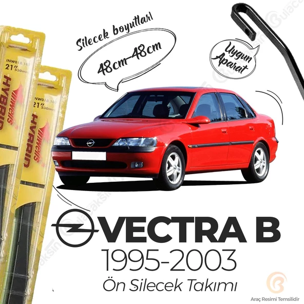 İnwells Hibrit Silecek Takımı Opel Vectra B 1995-2003 ile uyumlu ürün görseli