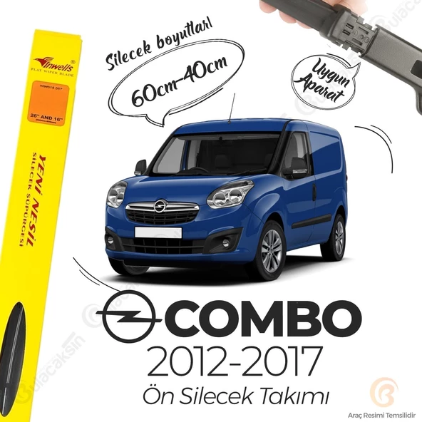 İnwells Muz Silecek Takımı Opel Combo 2012-2017 ile uyumlu ürün görseli