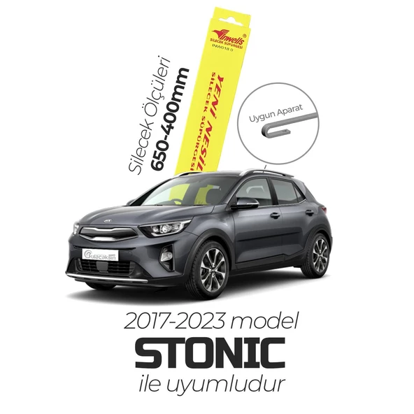 İnwells Muz Silecek Takımı Kia Stonic 2017-2023 ile uyumlu ürün görseli
