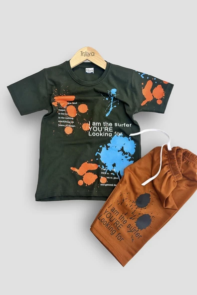 Erkek Çocuk Tişört & Kapri Takımı - Ekonomik Yazlık Takım - 4