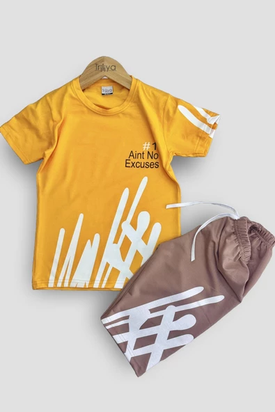 Erkek Çocuk Tişört & Kapri Takımı - Ekonomik Yazlık Şıklık - 5