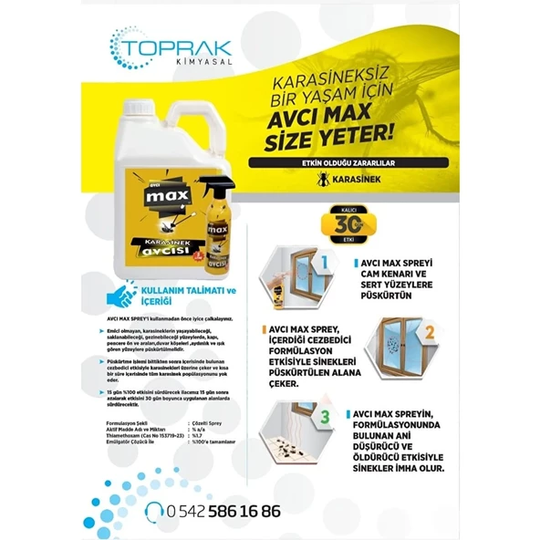 Avcı Sinek ve Karasinek Öldürücü Avcı Max 500 ml - 2