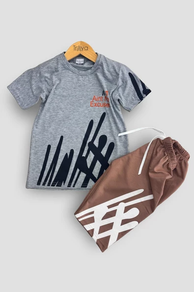 Erkek Çocuk Tişört & Kapri Takımı - Ekonomik Yazlık Şıklık - 2