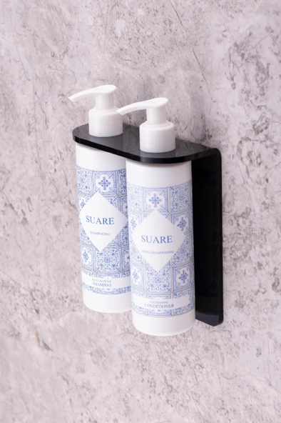 Dekoratif Boş Şampuan Şişesi Duş Jeli Şişesi Askı Aparatlı 3 Parçalı Banyo Duş Seti Hediyelik - 2