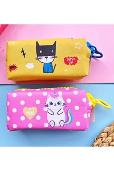 Taros Unıck Color Zipper Cats Kalemkutu - 3