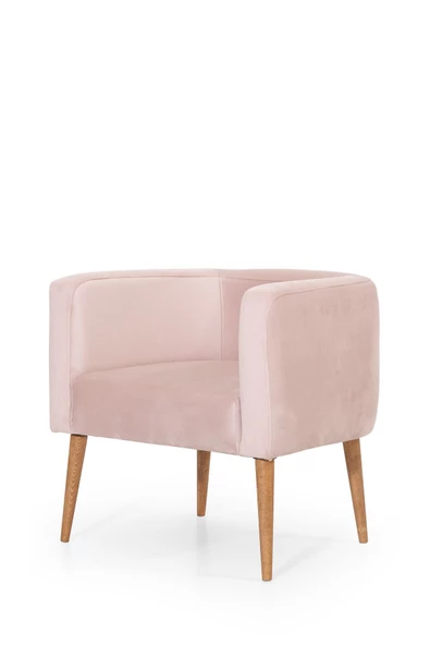 MELLMOD Dynamic Mod Ahşap Ayak Berjer Pembe - 5