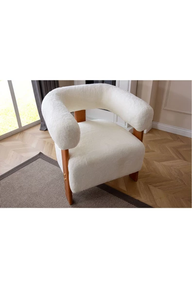 MELLMOD Auramod Teddy Berjer - Krem - Gürgen Ceviz, Salon, Ofis, Balkon - 3
