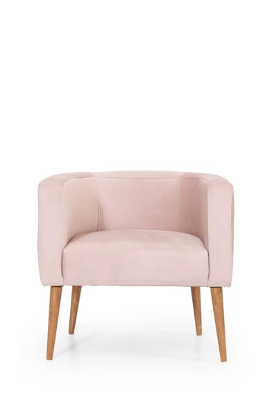 MELLMOD Dynamic Mod Ahşap Ayak Berjer Pembe - 4