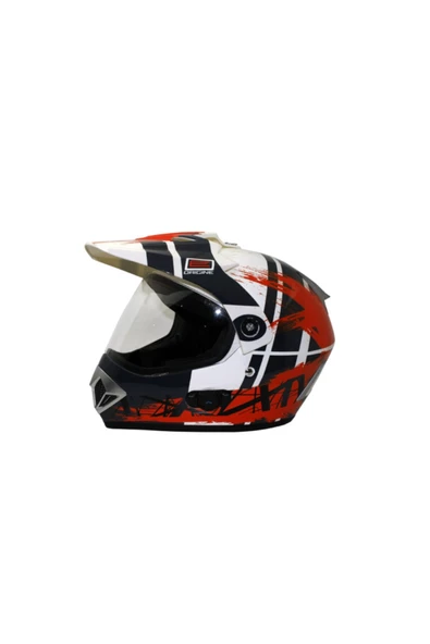 Orıgıne Gladıatore Dakar Kapalı Beyaz-kırmızı Kask - 1