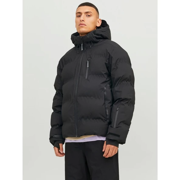 Jack&Jones Oversize Kapüşonlu Kışlık Erkek Mont - Günlük Kullanım - 2