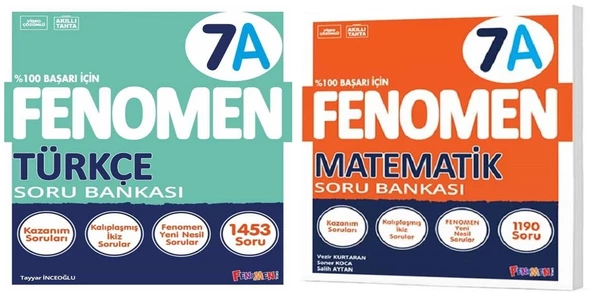 Fenomen Okul 2025 7. Sınıf Matematik + Türkçe A Serisi Soru Seti 2 Kitap
