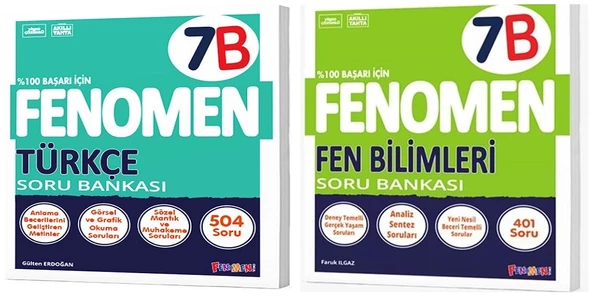 Fenomen Okul 2025 7. Sınıf Türkçe + Fen Bilimleri B Serisi Soru Seti 2 Kitap