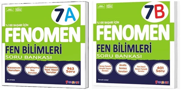 Fenomen Okul 2025 7. Sınıf Fen Bilimleri A + B Serisi Soru Seti 2 Kitap