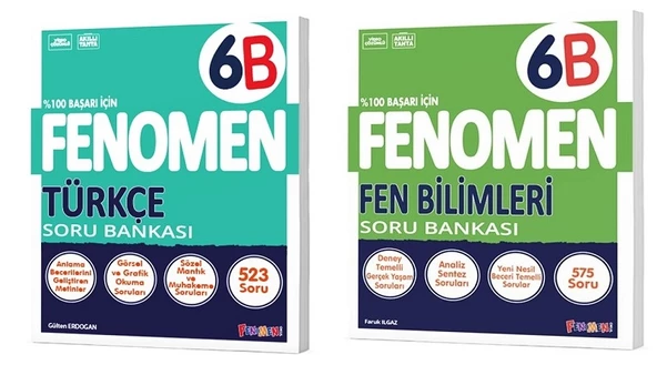 Fenomen Okul 2025 6. Sınıf Türkçe + Fen Bilimleri B Serisi Soru Seti 2 Kitap