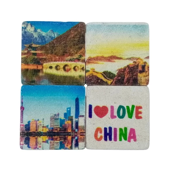 Çin Temalı Dörtlü Taş Magnet ürün görseli