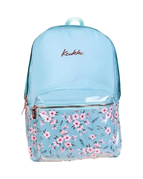 Kaukko Soft Floral Sırt Çantası Blue K1733
