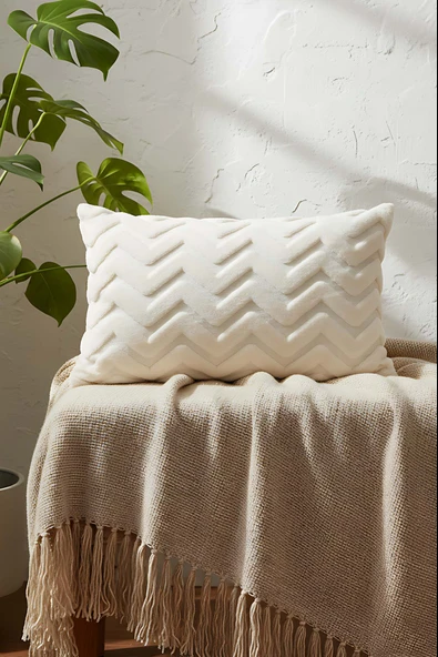 Rivaİstanbul Bohem Özel Tasarım Dikdörtgen Zik Zak Desen Dekoratif Kırlent Kılıfı ürün görseli