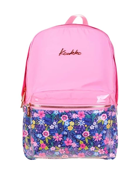 Kaukko Soft Floral Sırt Çantası Pink K1732