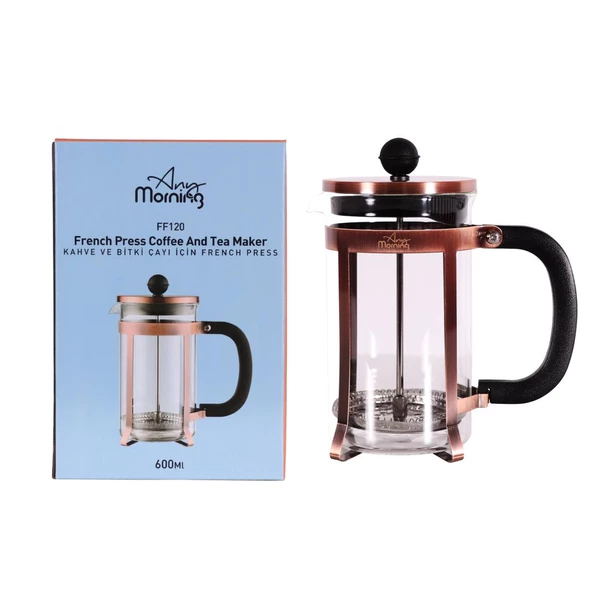 Any Morning FF120 Kahve ve Bitki Çayı için French Press 600 ML - 4