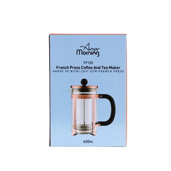 Any Morning FF120 Kahve ve Bitki Çayı için French Press 600 ML - 5