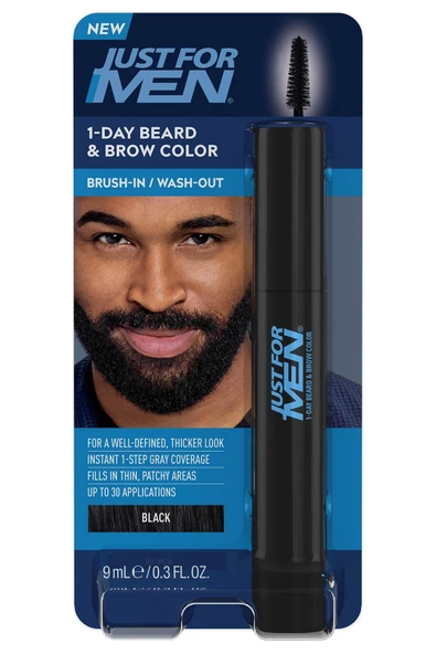 Just For Men 1 Günlük Geçici Sakal ve Kaş Boyası Siyah 9ML