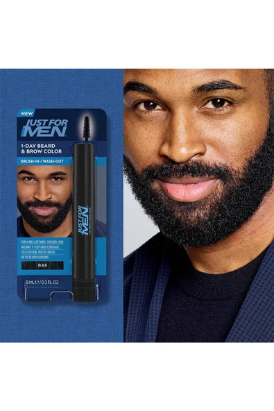 Just For Men 1 Günlük Geçici Sakal ve Kaş Boyası Siyah 9ML - 3