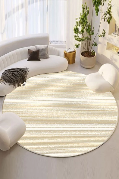 Chilai Home Slide Bej Çap Dekoratif Halı Djt - 1