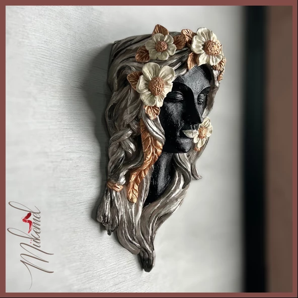 Japon anemon kızı (anemon duvar vazosu, dalgalı çiçek saçları) Mukemel tasarımları - Resim 4