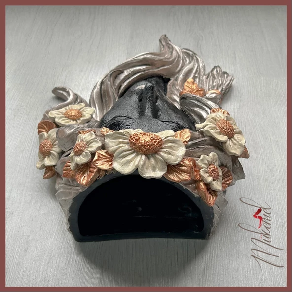 Japon anemon kızı (anemon duvar vazosu, dalgalı çiçek saçları) Mukemel tasarımları - Resim 7