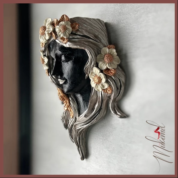 Japon anemon kızı (anemon duvar vazosu, dalgalı çiçek saçları) Mukemel tasarımları - Resim 6