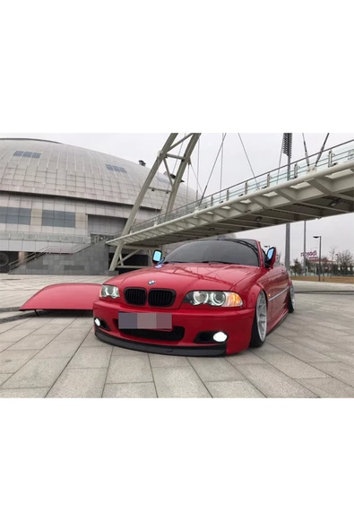 OTOBDY Bmw e46 ön tampon eki lip - PLASTİK - PARLAK SİYAH - 2