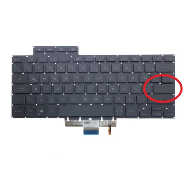 Asus Rog G15  M16 GU603  Klavye Tuş Takımı Siyah TR ürün görseli 1