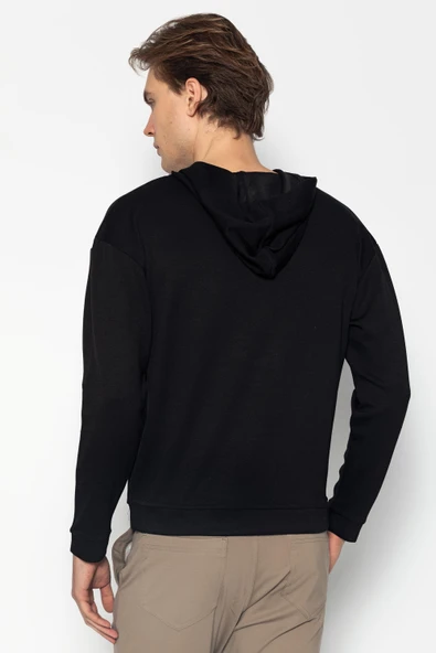 Unisex Kapüşonlu Teknolojik Kumaş İpeksi Pamuk Sweatshirts - 5