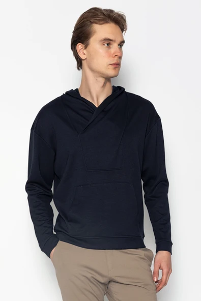 Unisex Kapüşonlu Teknolojik Kumaş İpeksi Pamuk Sweatshirts - 6