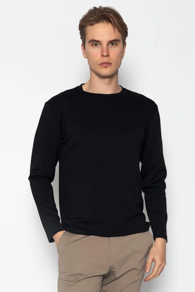 Unisex Bisiklet Yaka Teknolojik İpeksi Pamuk Kumaş Sweatshirts