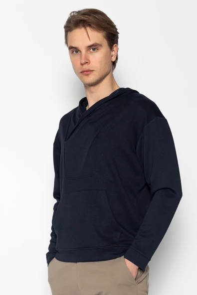 Unisex Kapüşonlu Teknolojik Kumaş İpeksi Pamuk Sweatshirts - 9