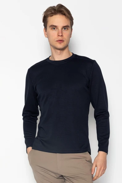 Unisex Bisiklet Yaka Teknolojik İpeksi Pamuk Kumaş Sweatshirts - 6