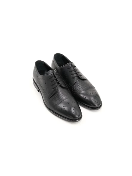 Erkek Hakiki Deri Klasik Ayakkabı 24-12097-17P-Siyah - 3
