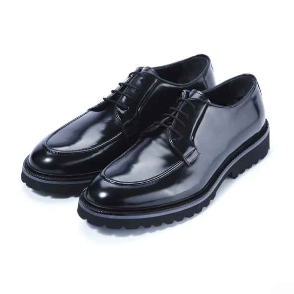 Erkek Hakiki Siyah Açma Deri Loafer Ayakkabı - 2